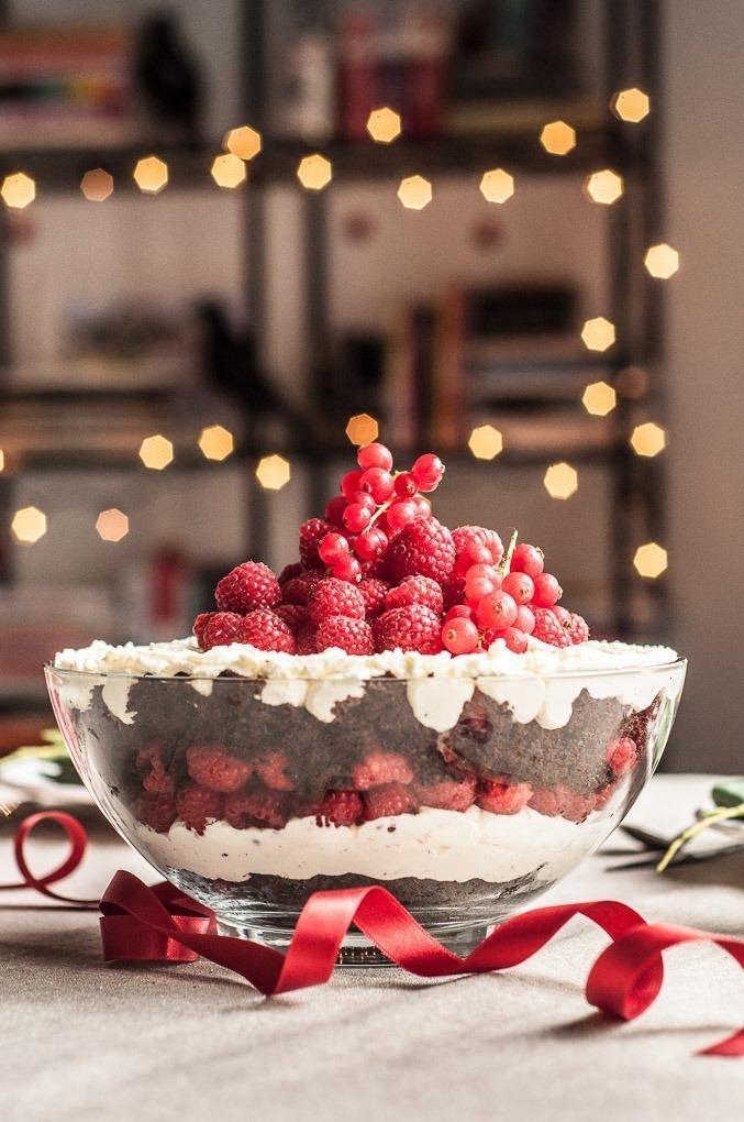 Foto em destaque de Trifle de Chocolate e Framboesas